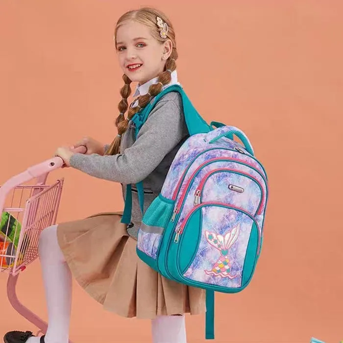 Magical Mermaid & Unicorn Print School Bag - Waterproof & Spacious Backpack