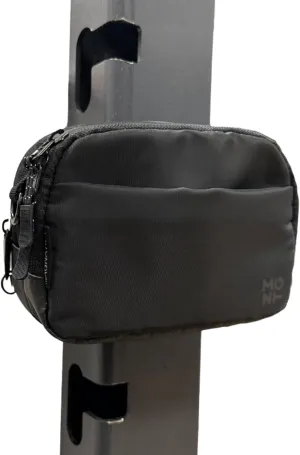 Magnetic Crossbody Gym Bag, Travel Fanny Pack, Belt Bag | Small Black Sling for Men and Women, Anti-Theft Shoulder Pouch with Magnetic Attachment | Keep Your Items Elevated from the Dirty Gym Floor