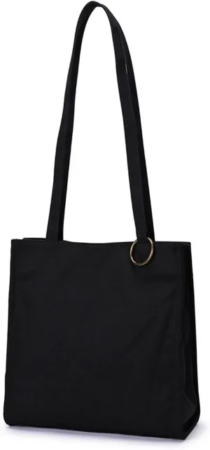 Magnetic Shoulder Bag Versatile and Stylish Crossbody Bag for Women Trendy Tote Comfort and Practical Shopper Bag (Black)