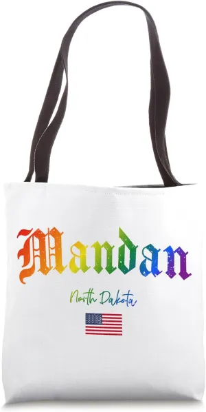 Mandan Gothic Design Lgbtqai  rainbow Version Tote Bag