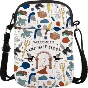 MAOFAED Welcome To The Camp Half - Blood Crossbody Bag, Roman Mythology Gift, Halloween Party Favor (welcome camphalfbloodCB)