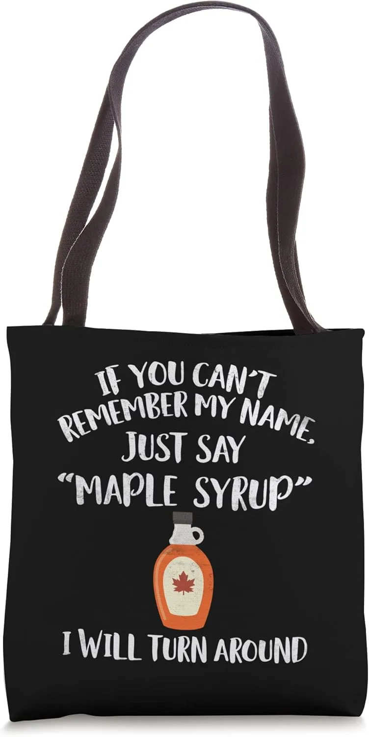 Maple Syrup Distressed Apparel | Funny Unique Syrups Design Tote Bag
