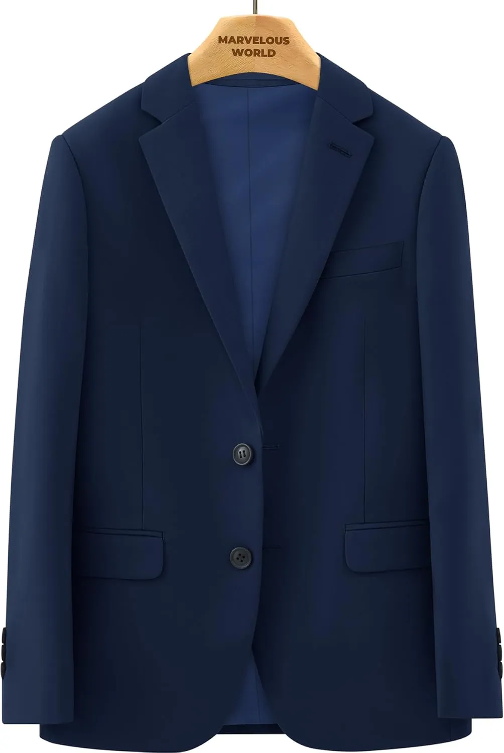 Marvelous World Boys' Formal Slim Fit Suit Set, Adjustable Waist