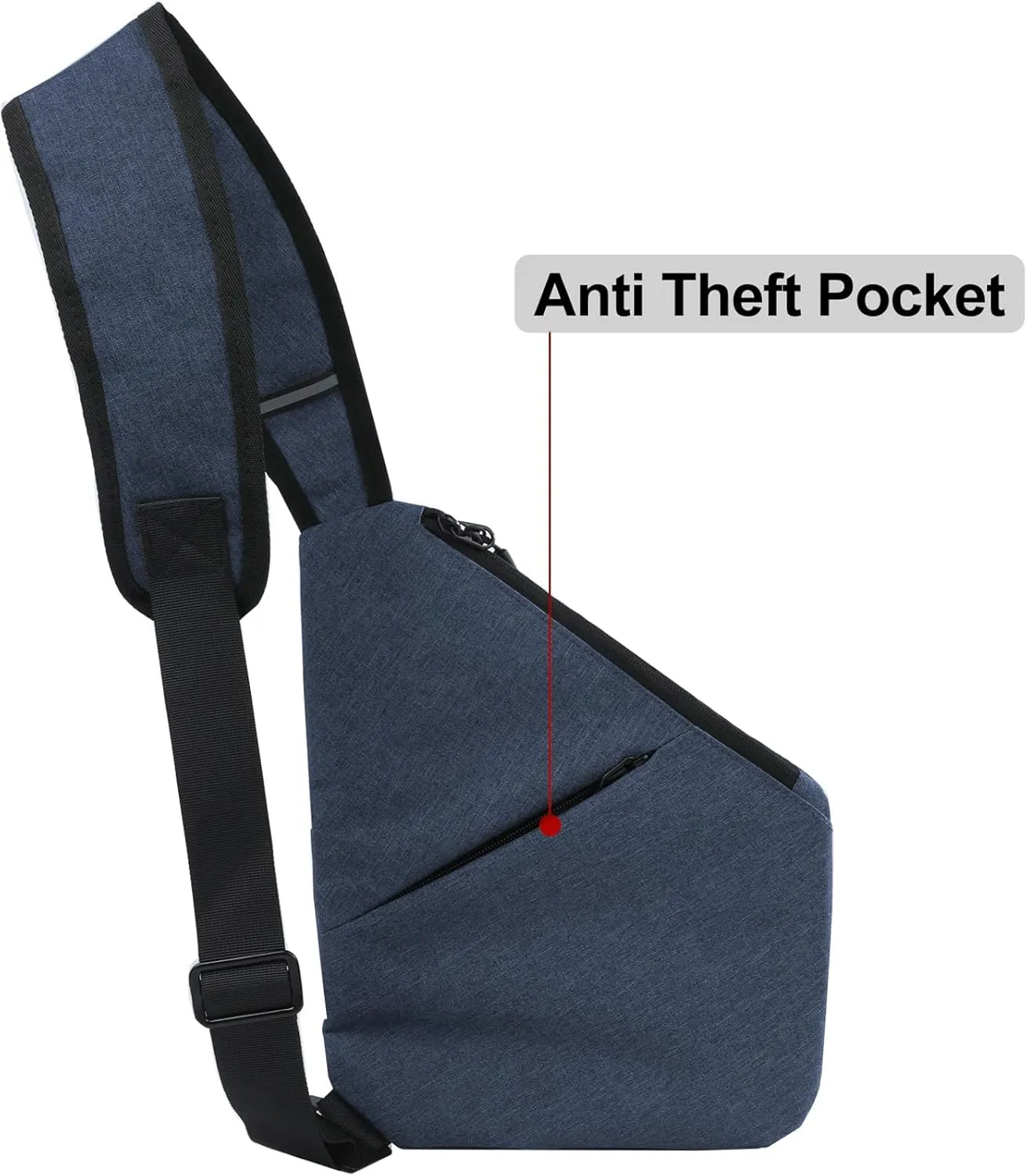 MAYMOONER Men Small Sling Shoulder Crossbody Bag Anti-theft One Strap Casual Chest Bags Slim Backpack Outdoor Hiking Biking