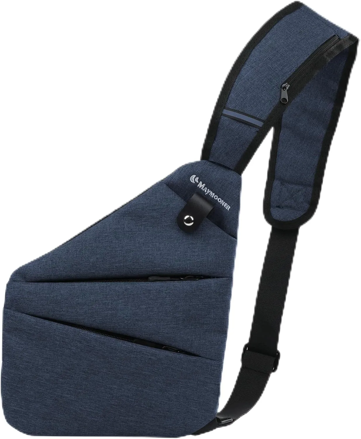 MAYMOONER Men Small Sling Shoulder Crossbody Bag Anti-theft One Strap Casual Chest Bags Slim Backpack Outdoor Hiking Biking