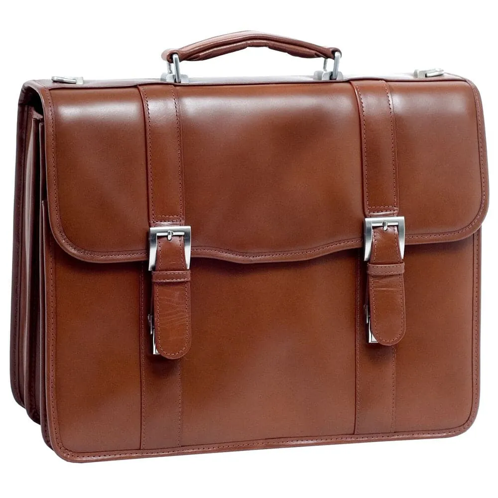 McKlein USA Flournoy 15" Leather Double Compartment Laptop Briefcase