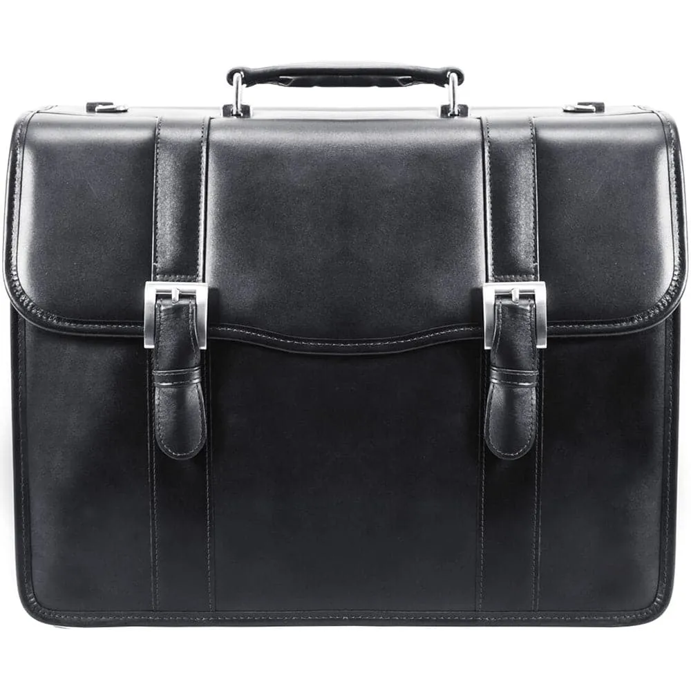 McKlein USA Flournoy 15" Leather Double Compartment Laptop Briefcase