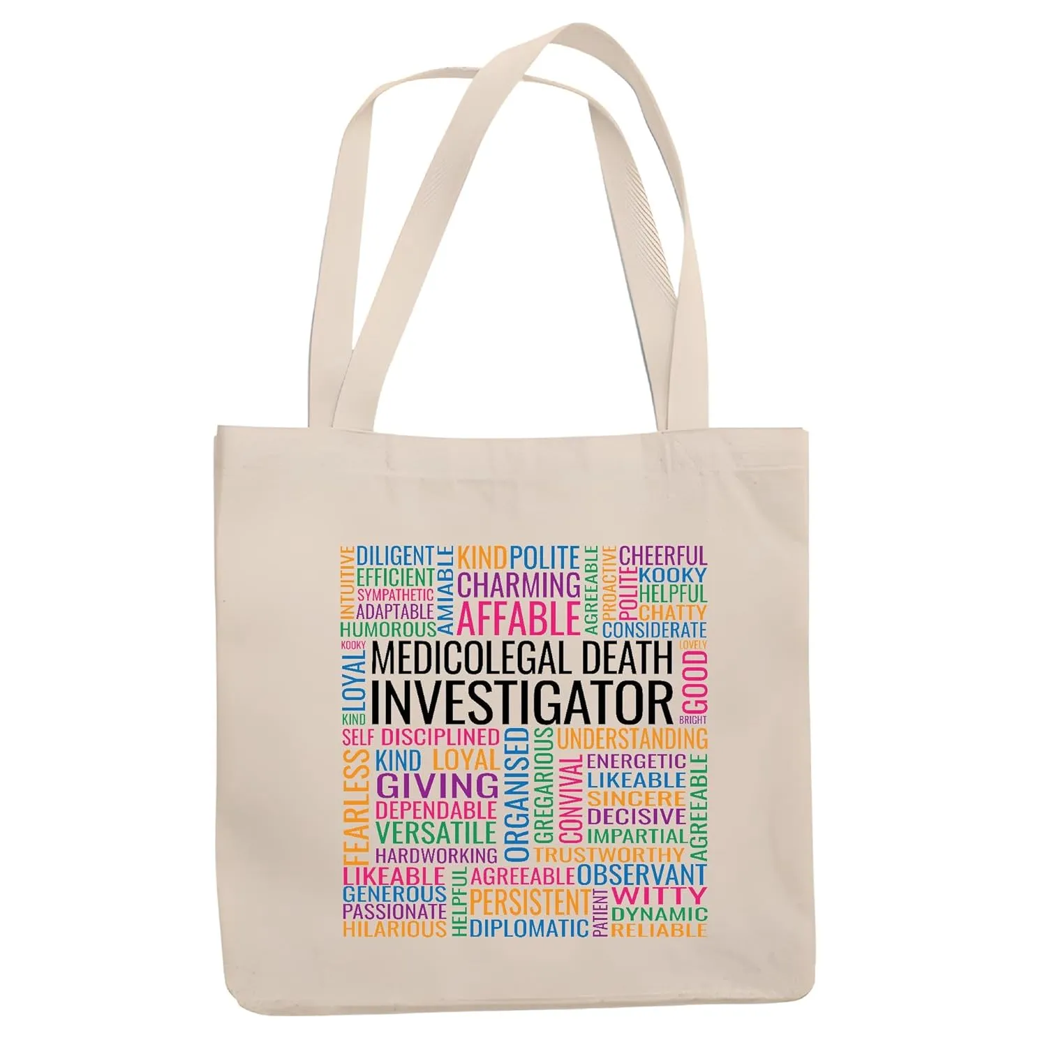Medicolegal Death investigator Natural White Multicolor Canvas Tote Bag