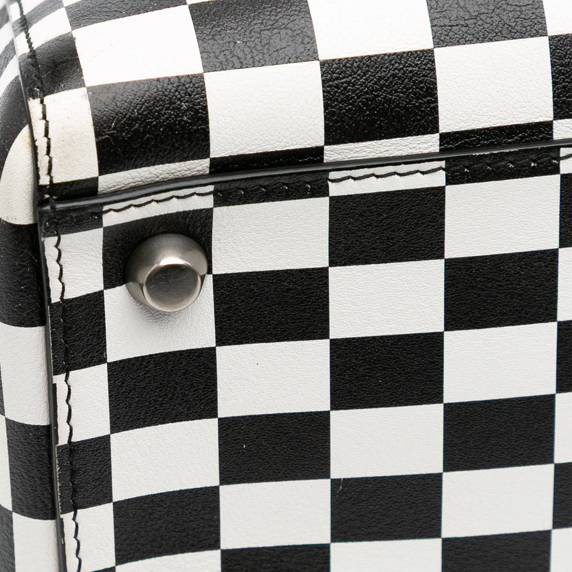 Medium Calfskin Checkered Lady Dior