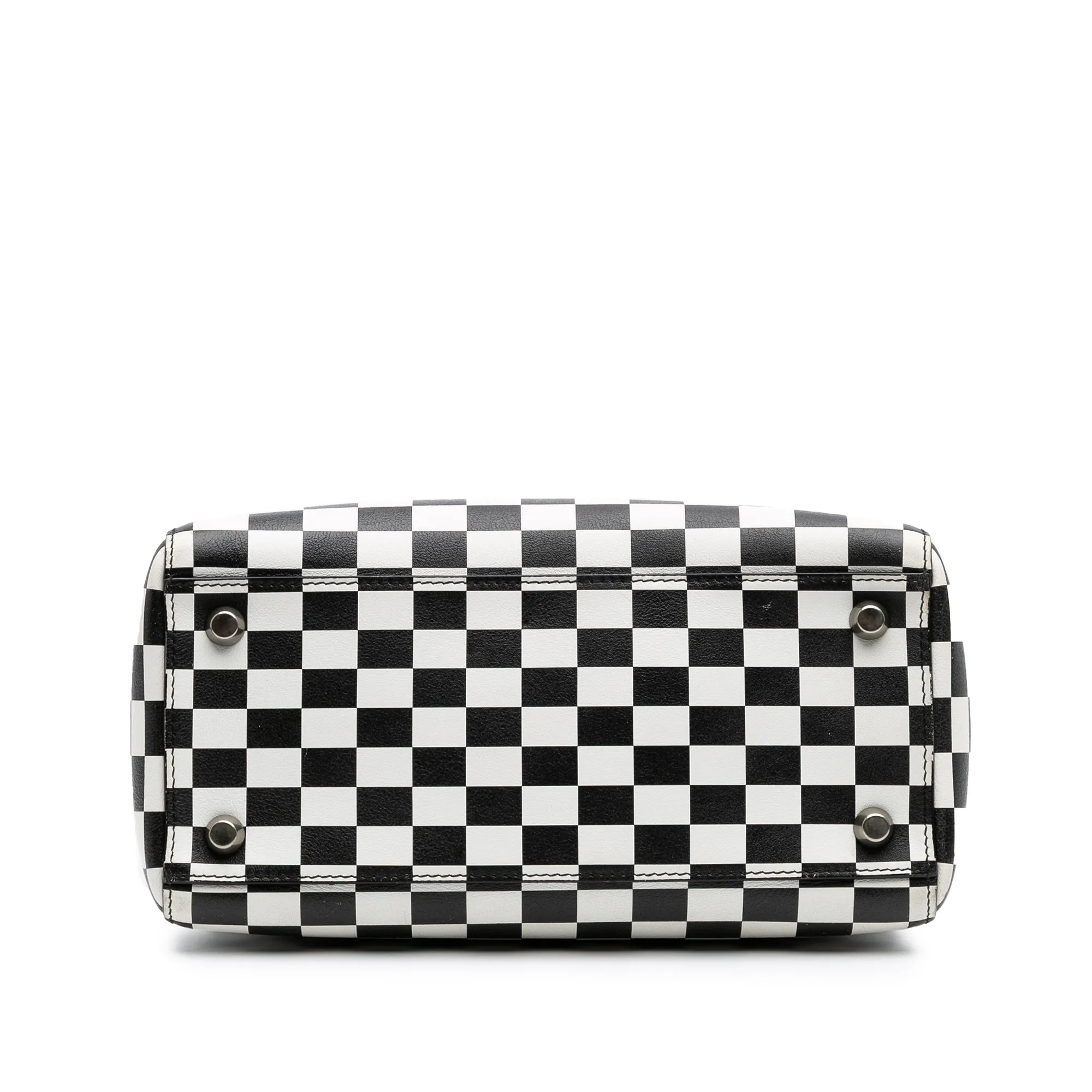 Medium Calfskin Checkered Lady Dior