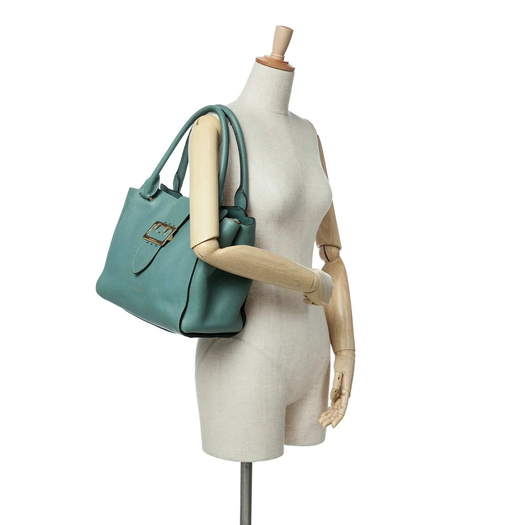 Medium Grained Calfskin Buckle Tote