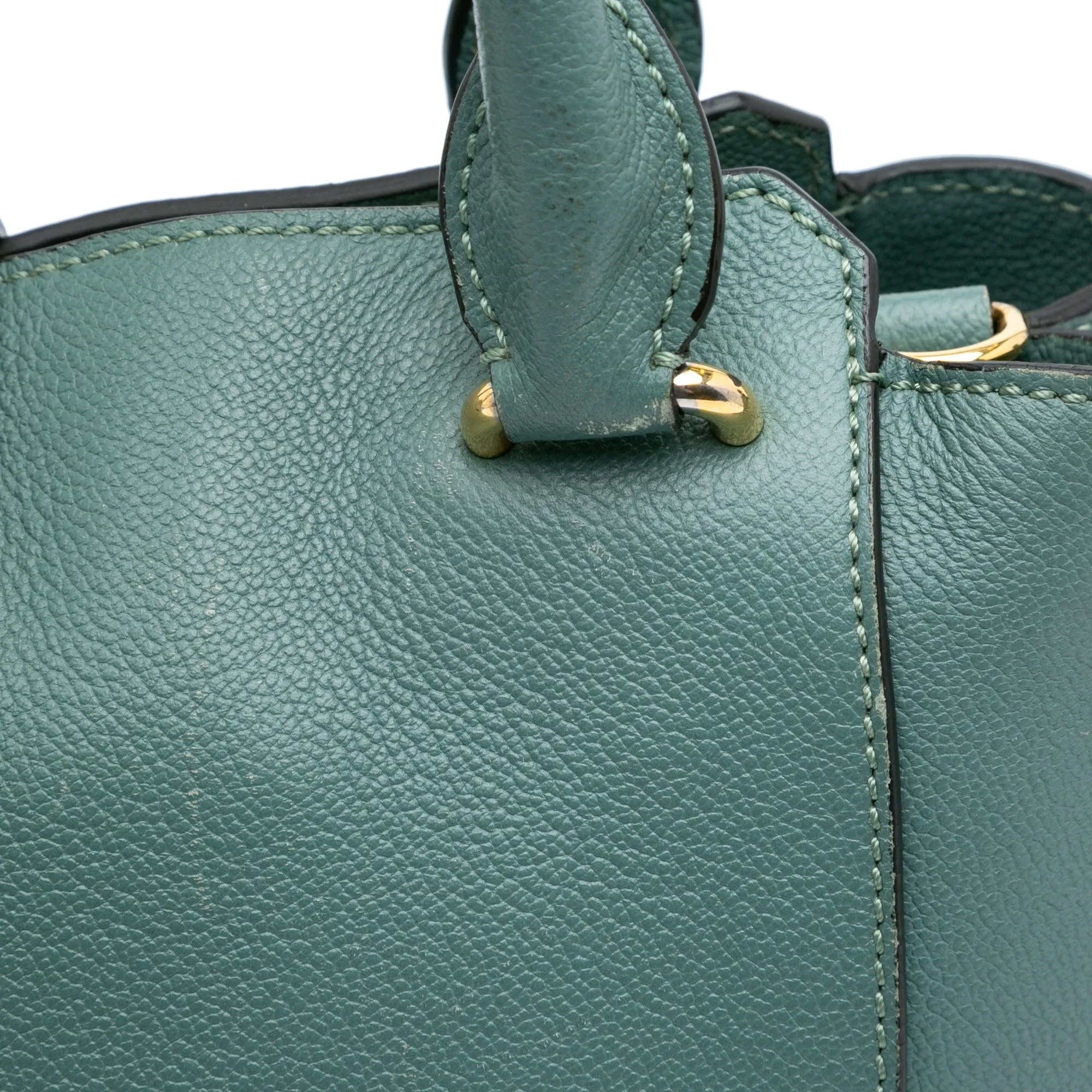 Medium Grained Calfskin Buckle Tote