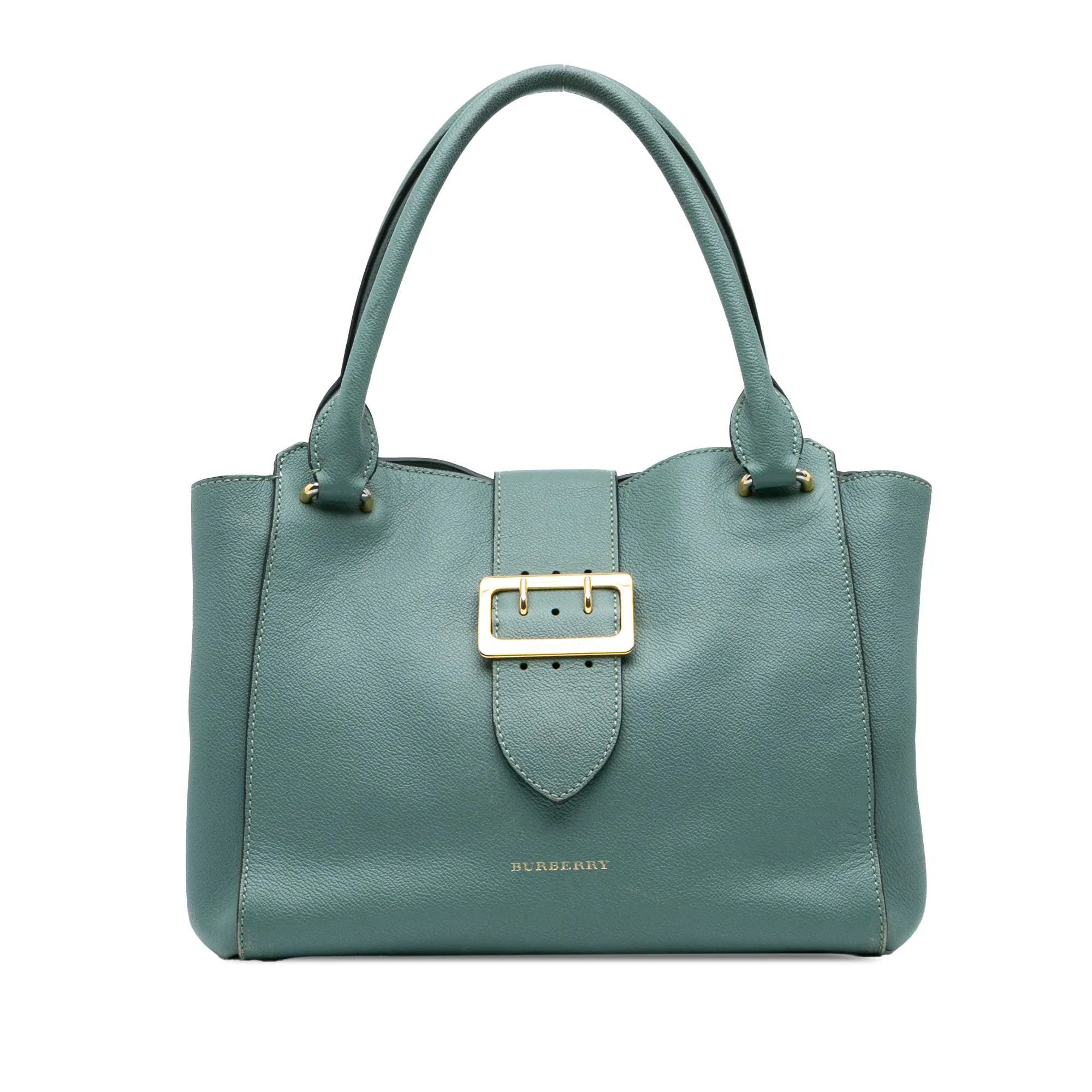 Medium Grained Calfskin Buckle Tote
