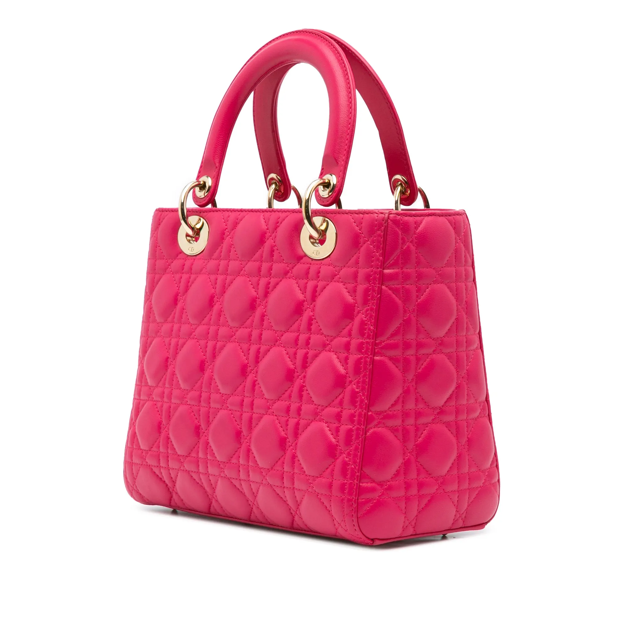 Medium Lambskin Cannage Lady Dior