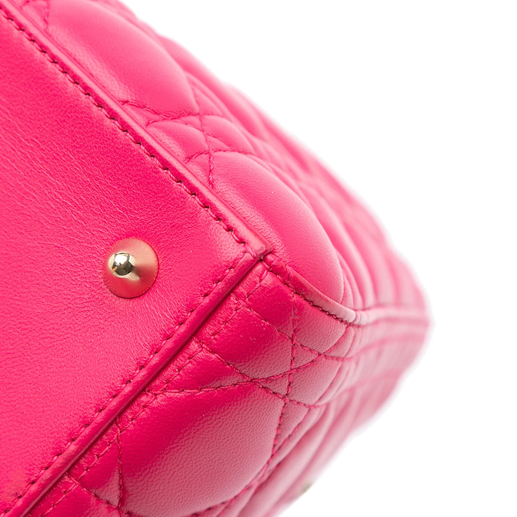 Medium Lambskin Cannage Lady Dior