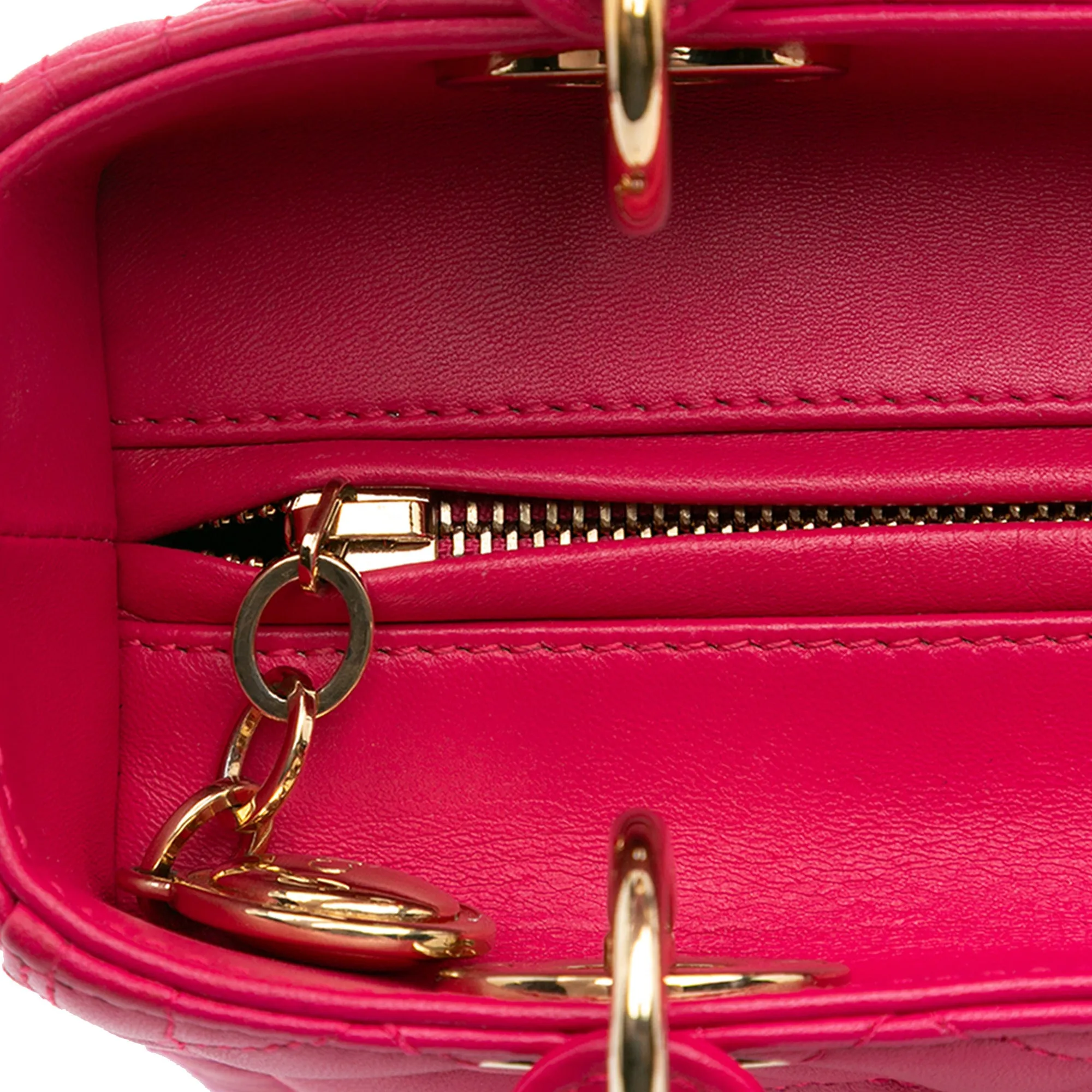 Medium Lambskin Cannage Lady Dior