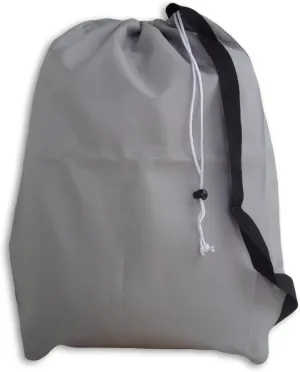 Medium Laundry Bag with Drawstring, Shoulder Strap, Locking Closure, Color: Gray, Size: 24x36