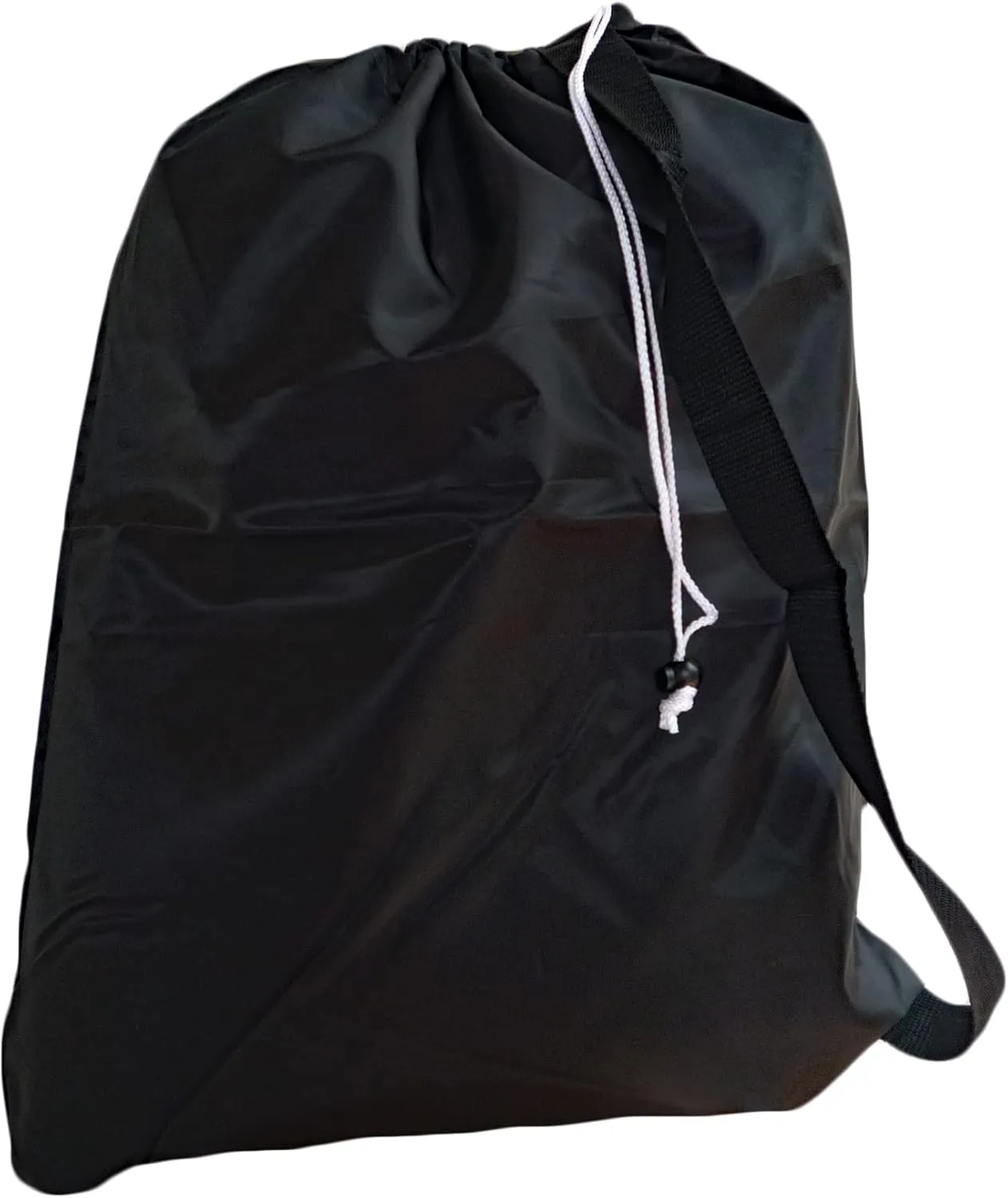 Medium Laundry Bag with Strap, Drawstring, Grommets, Lock Closure, Color: Black, Size: 24x36