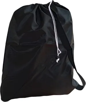 Medium Laundry Bag with Strap, Drawstring, Grommets, Lock Closure, Color: Black, Size: 24x36