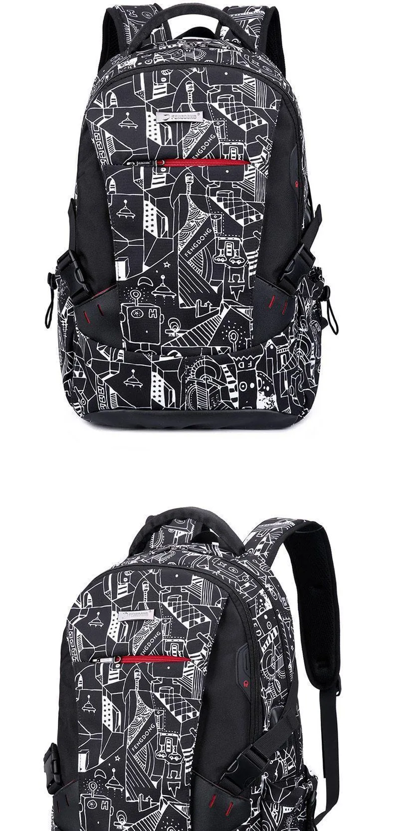 Men's Anti Theft Backpack - Large Laptops