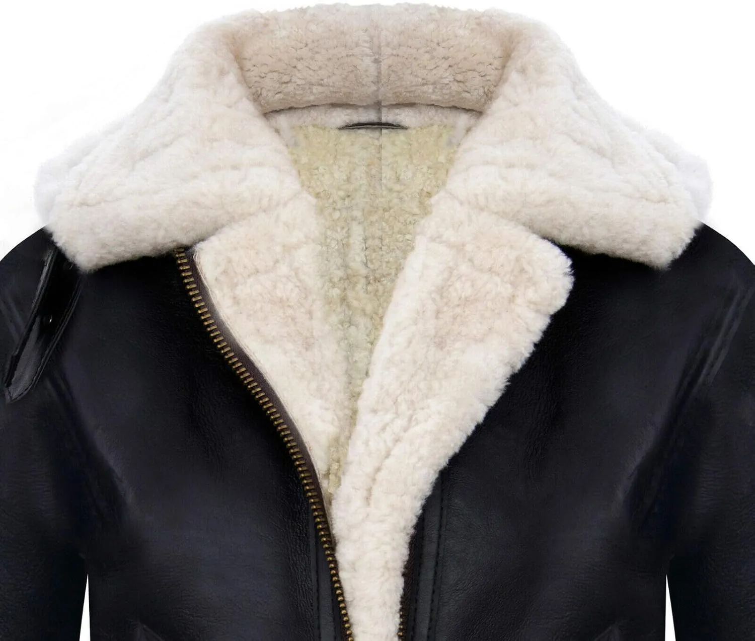 Men's B3 'Air Force' Real Shearling Sheepskin Aviator Pilot Flying Jacket