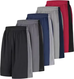 Men's Long Athletic Shorts Basketball Gym Quick Dry Camo Shorts with Pockets