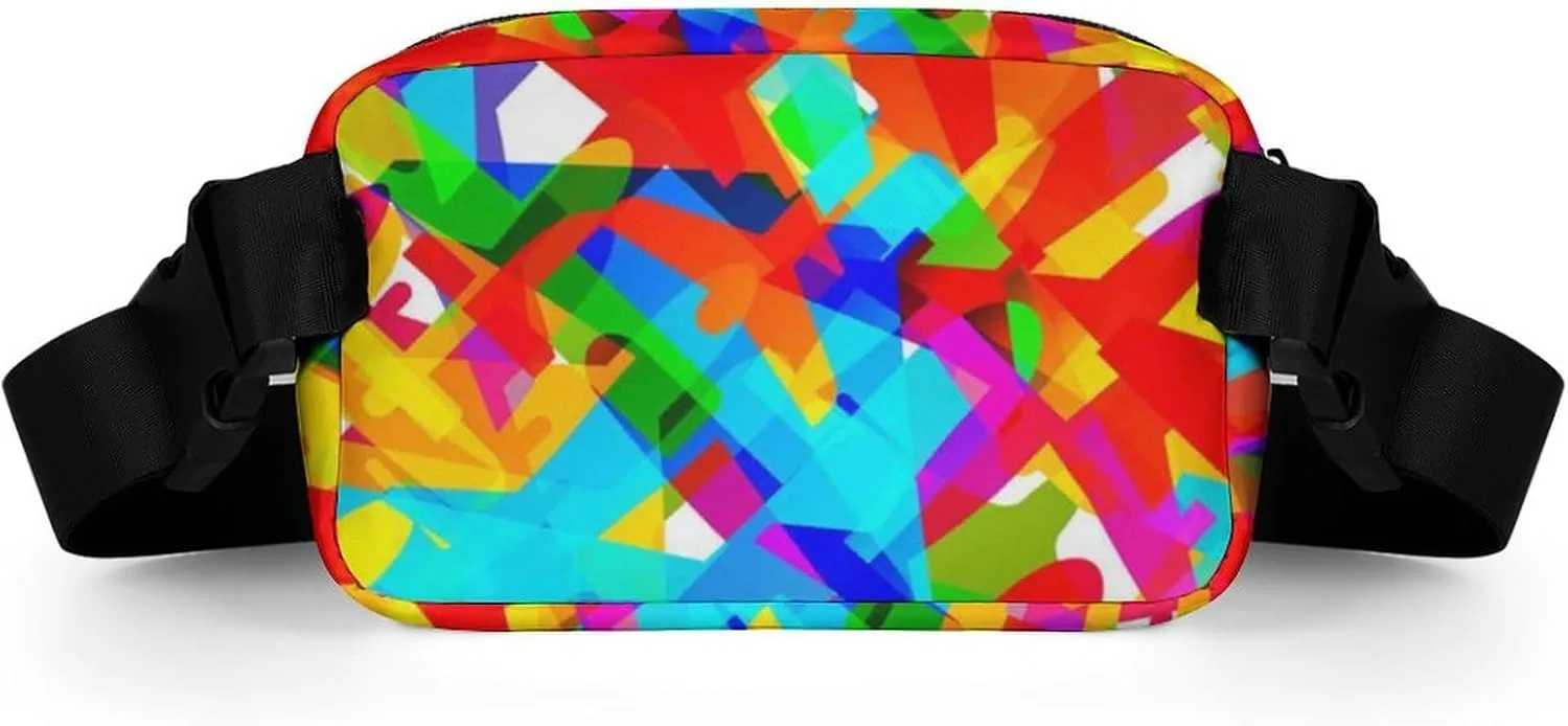 Mens Running/Hiking Waist Pack Compatible with Colorful Aircraft Airplane Pattern Crossbody Fanny Bag with Adjustable Strap