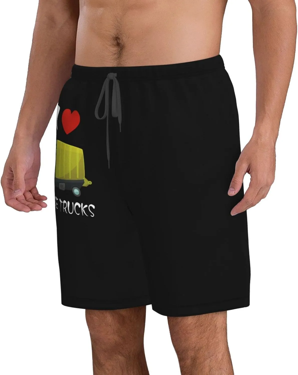 Men's Swim Trunks Beach Shorts Drawstring Quick Dry Running Shorts Comfortable Loose Gym Shorts Swimsuit Pants with Pockets
