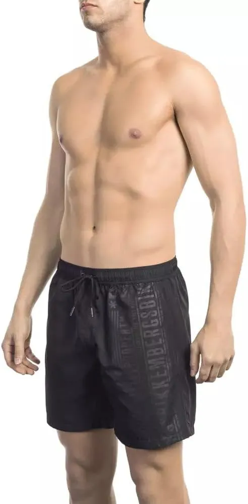 Men's Swimwear Boxer Swimming Pool External Drawstring and Side Pockets Article BKK1MBM08 Series Property BKK