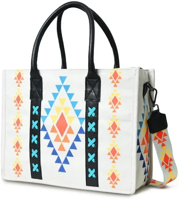 Merbaa Women's Canvas Big Tote Bag Stylish Unique Print Cowgirl Crossbody Big Tote Bag