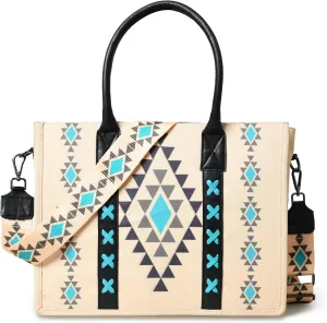 Merbaa Women's Canvas Big Tote Bag Stylish Unique Print Cowgirl Crossbody Big Tote Bag