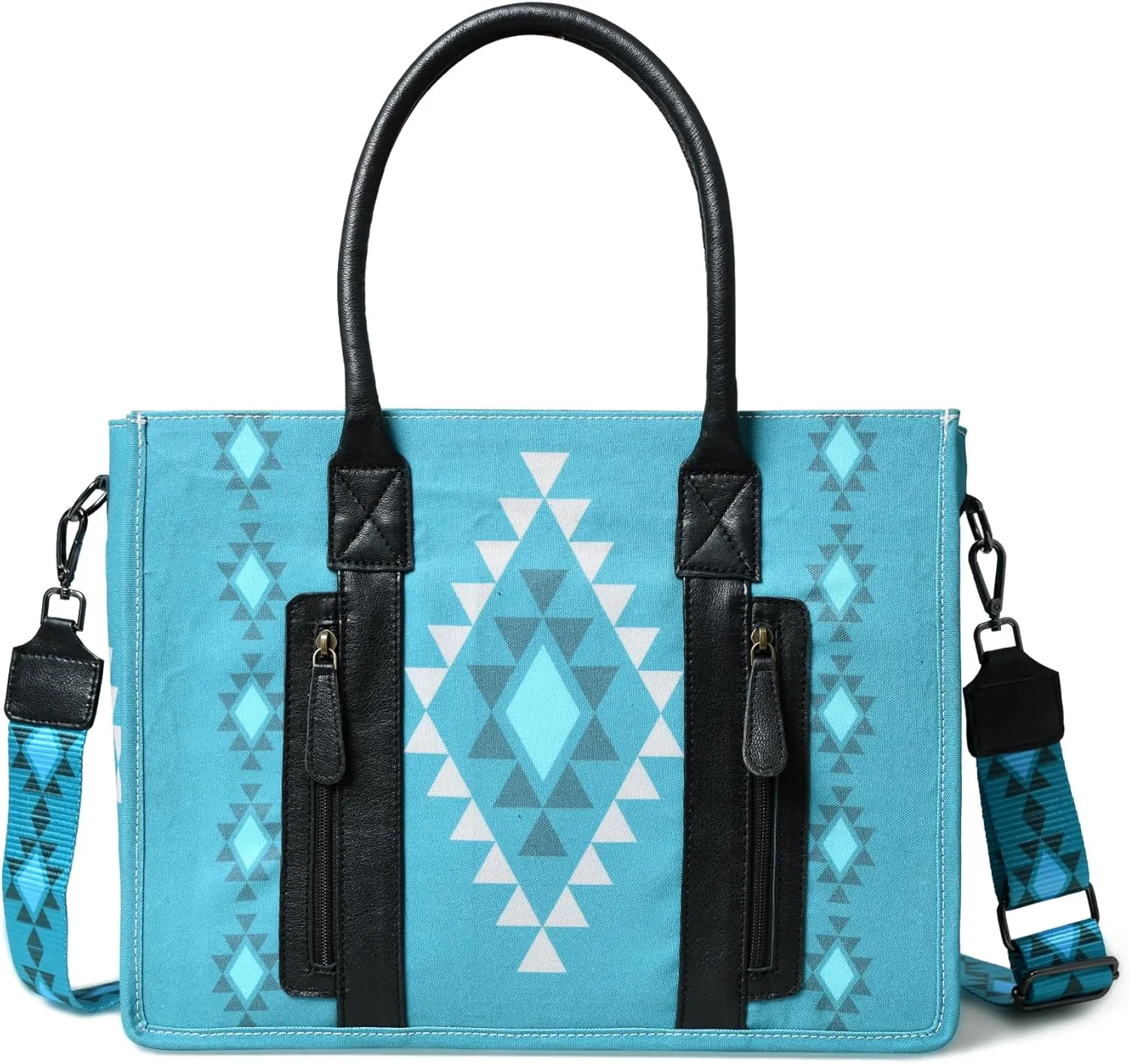 Merbaa Women's Canvas Big Tote Bag Stylish Unique Print Cowgirl Crossbody Big Tote Bag