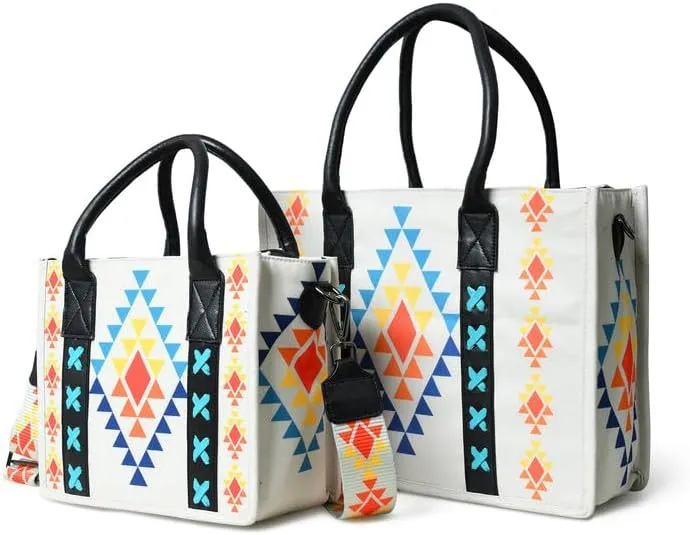 Merbaa Women's Canvas Big Tote Bag Stylish Unique Print Cowgirl Crossbody Big Tote Bag