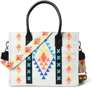 Merbaa Women's Canvas Big Tote Bag Stylish Unique Print Cowgirl Crossbody Big Tote Bag
