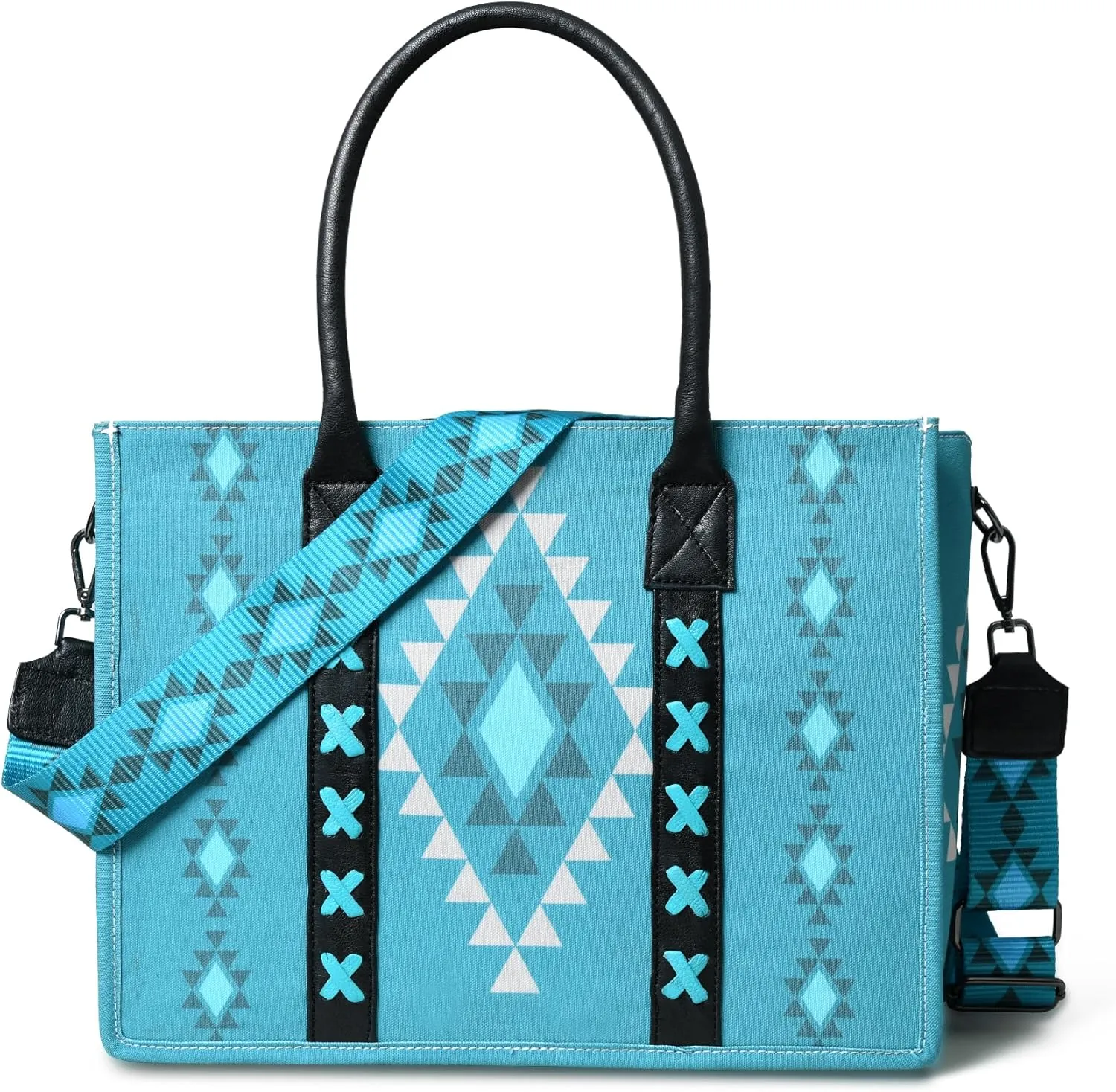 Merbaa Women's Canvas Big Tote Bag Stylish Unique Print Cowgirl Crossbody Big Tote Bag