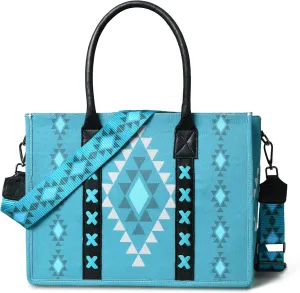 Merbaa Women's Canvas Big Tote Bag Stylish Unique Print Cowgirl Crossbody Big Tote Bag