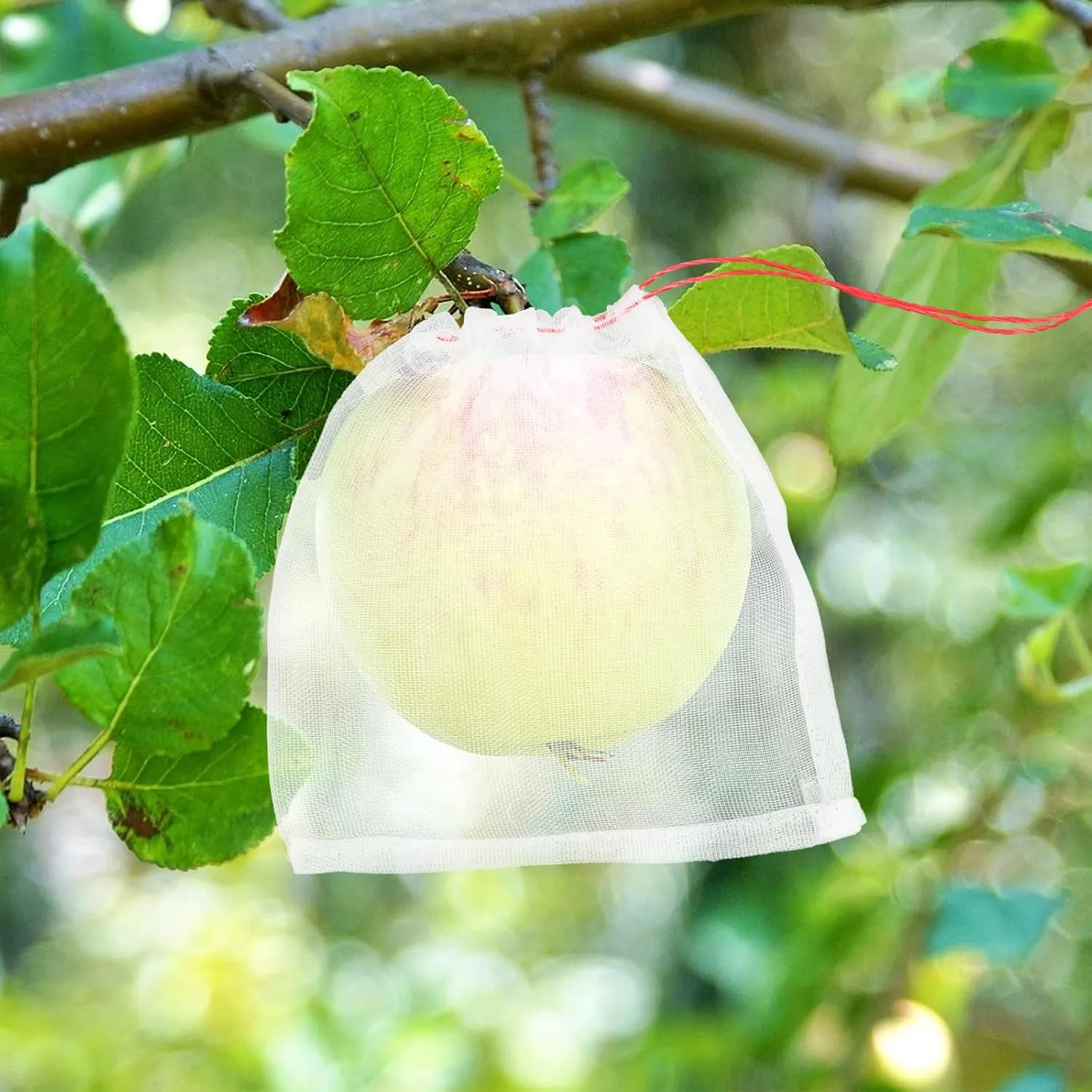 Mesh Fruit Bags, 50pcs 6x6 Inch Netting With Drawstring for Plant Vegetables, Garden Protection Against Bird Insects Mosquito Pest Bug