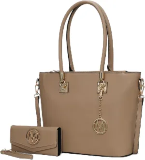 Mia K Collection Crossbody Shoulder Handbag for Women, PU Leather Pocketbook Top-Handle Purse Tote-Satchel Bag