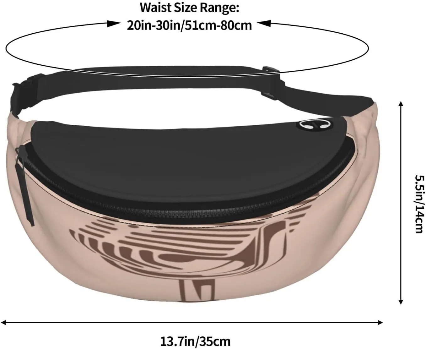 Microphone 1 Fanny Pack, Crossbody Waist Packs for Women Men Waist Bags with Adjustable Strap for Travel Running Hiking Sport