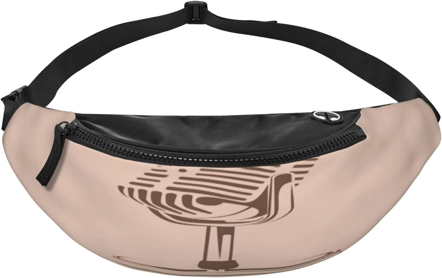 Microphone 1 Fanny Pack, Crossbody Waist Packs for Women Men Waist Bags with Adjustable Strap for Travel Running Hiking Sport