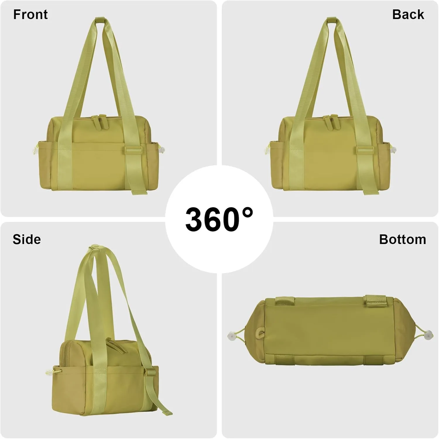 Mini Gym Bag for Women, Small Gym Bag Gym Tote Bag Waterproof Travel Duffel Bag with Wet Compartment, Cute Sports Bag Suitable for Traveling on Weekends (Green)