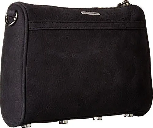Mini Mac Black Embossed Crossbody Bag