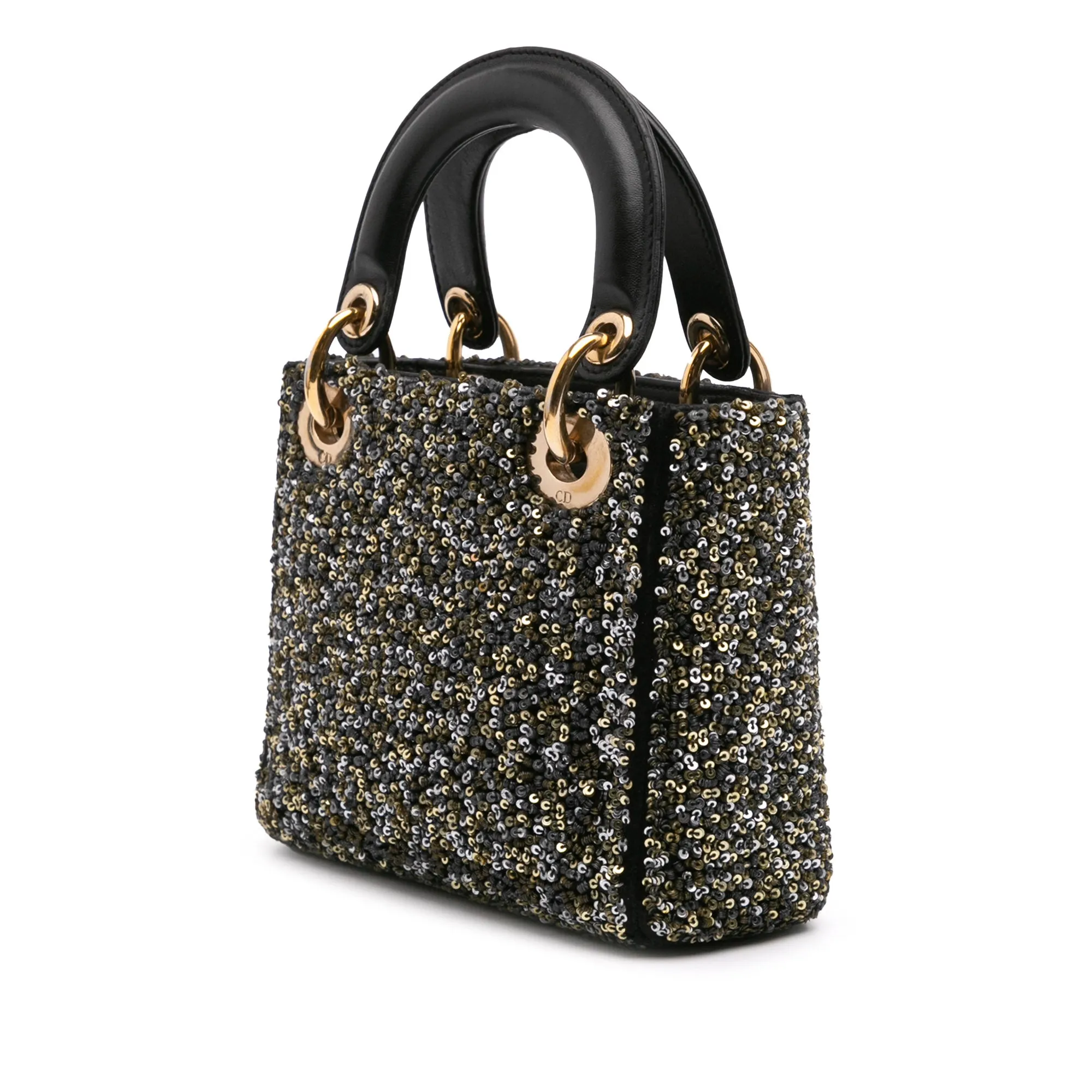 Mini Satin Sequin Embroidered Lady Dior