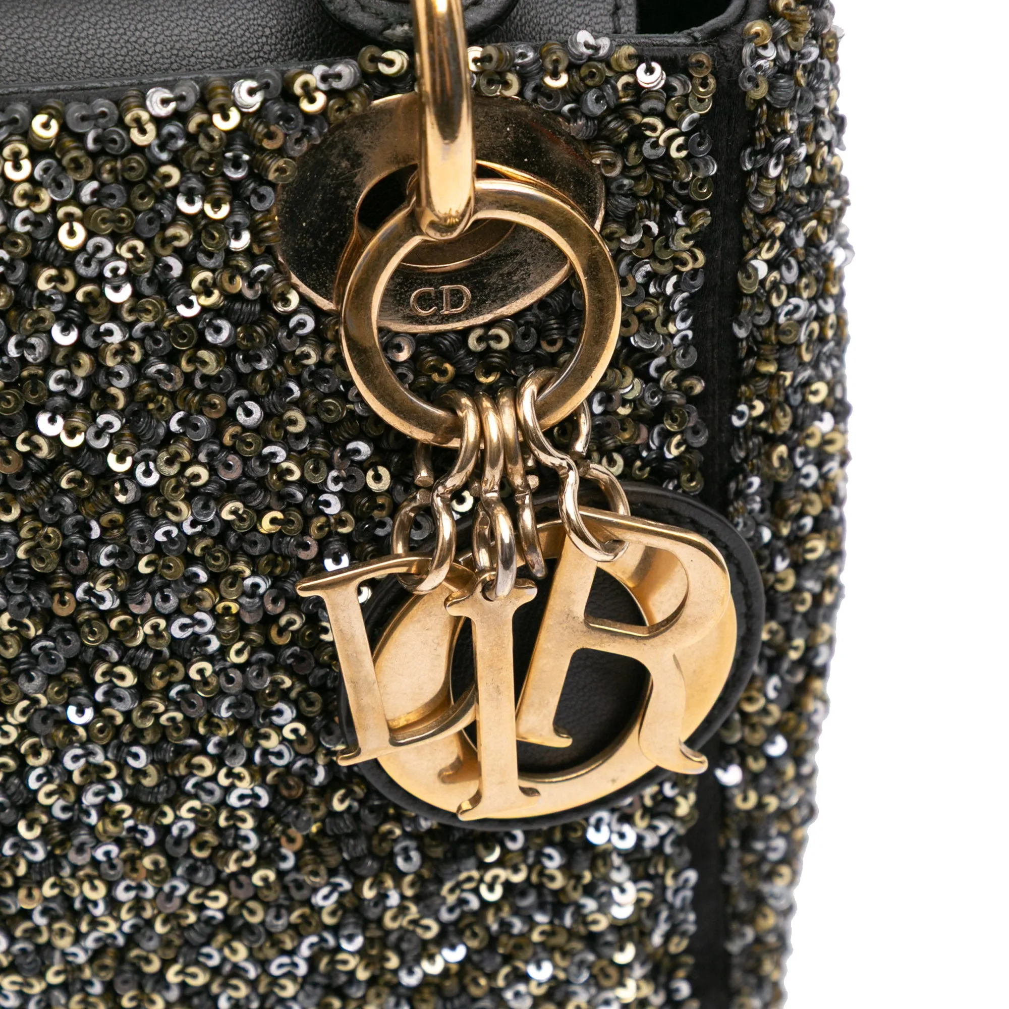 Mini Satin Sequin Embroidered Lady Dior