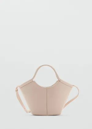 Mini shopper-style shoulder bag