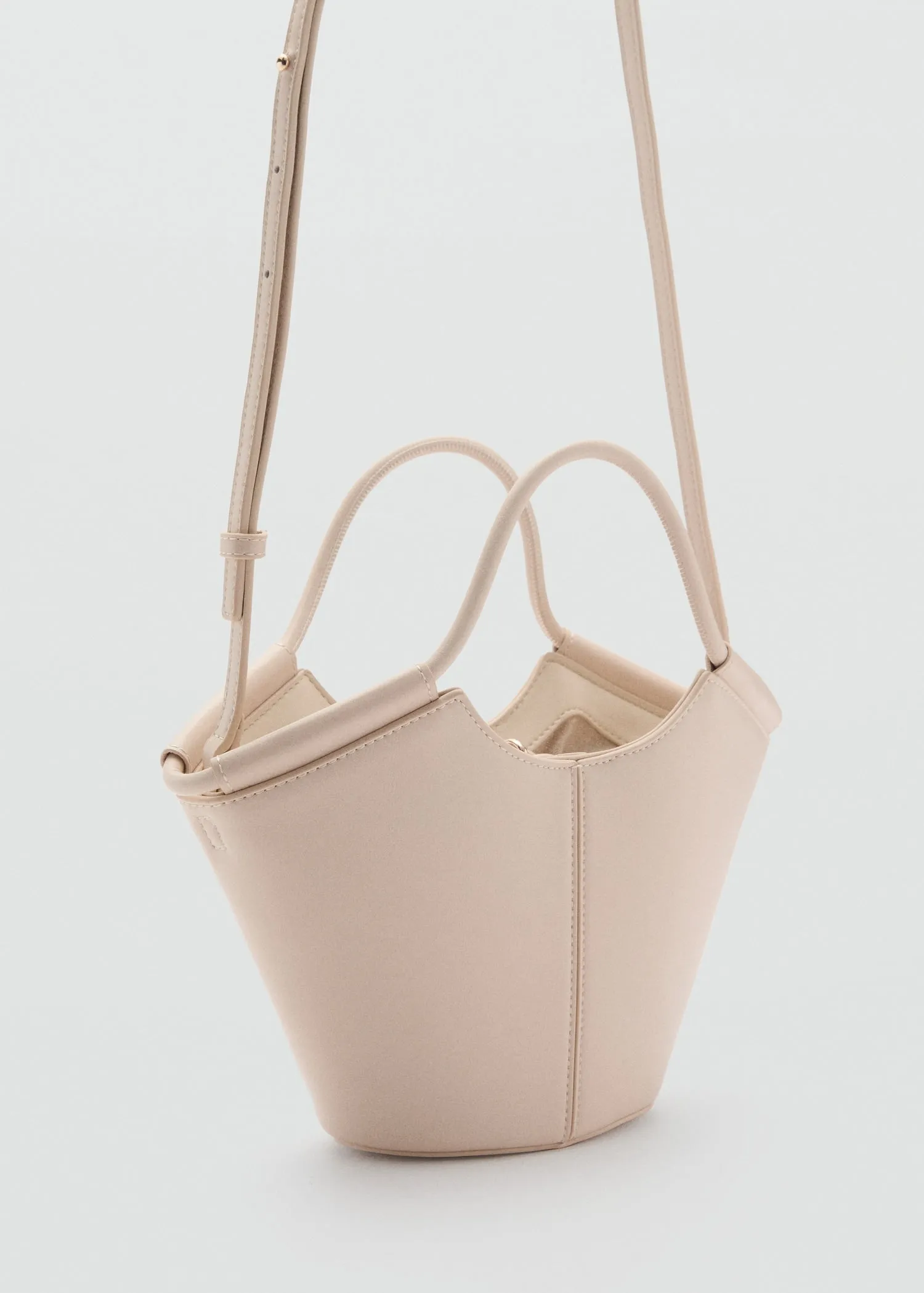 Mini shopper-style shoulder bag