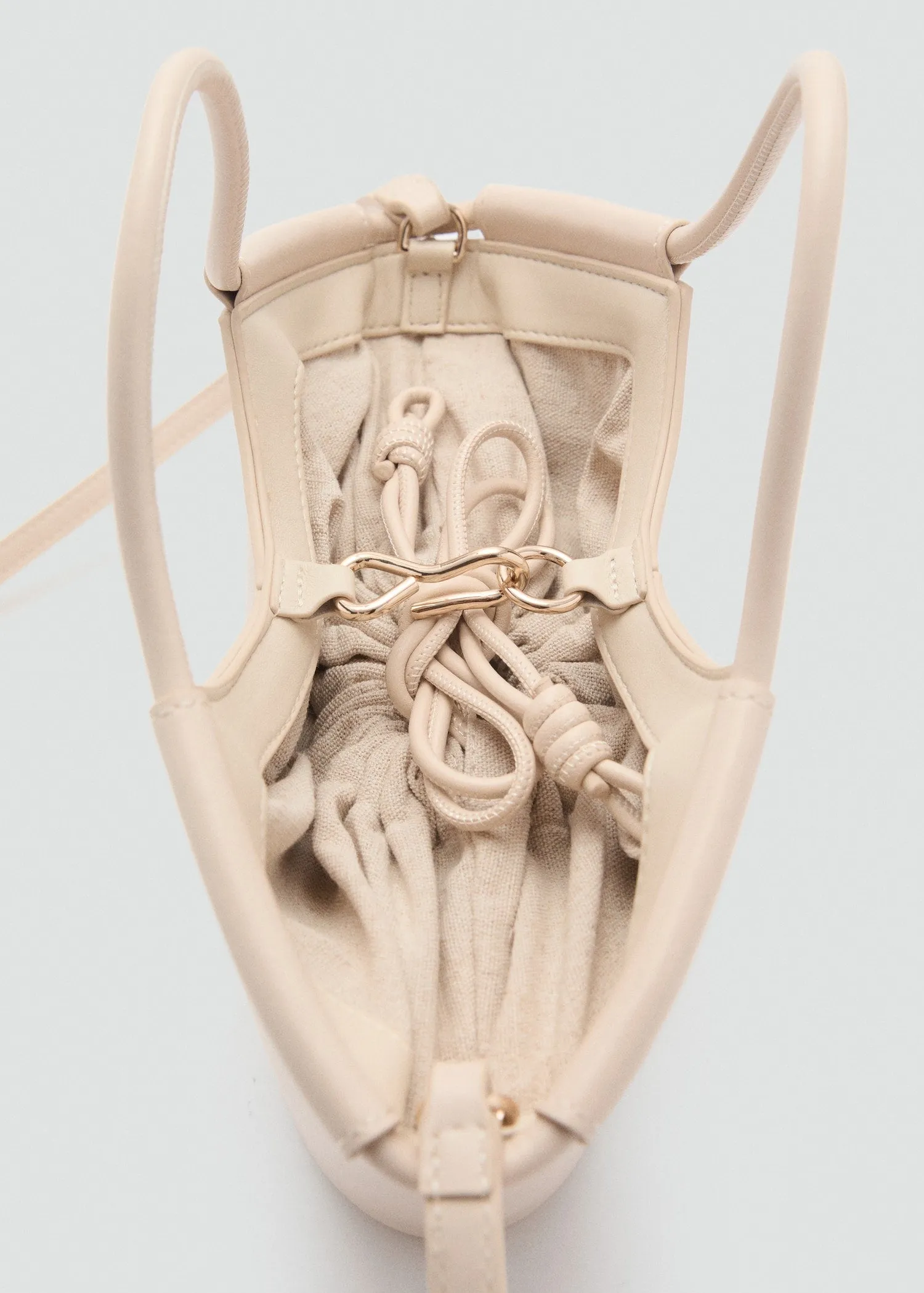 Mini shopper-style shoulder bag