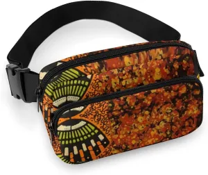 Mixed African Graphic Print Large Capacity Portable All Print Waist Bag