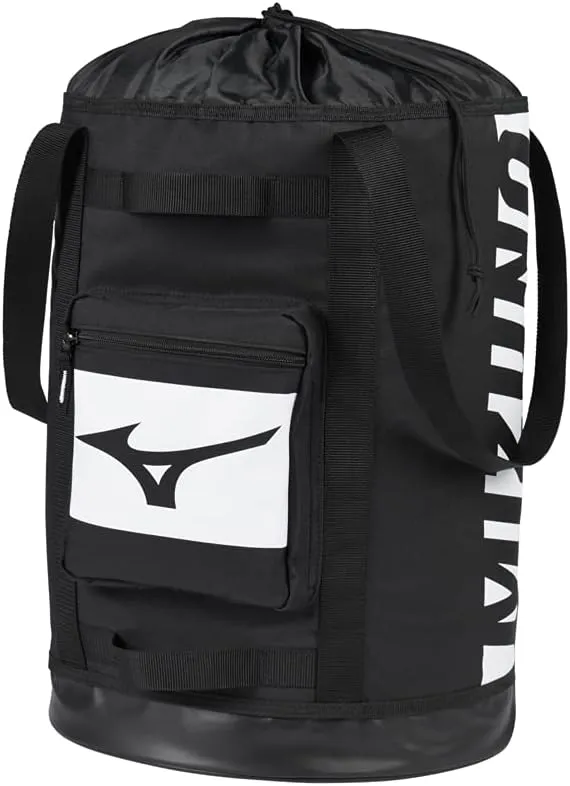 Mizuno Baseball,Softball Tote Bag Holds 8 Dozen Baseballs/4 Dozen Softball,Weather Resistant Bottom,External Valuables Pocket