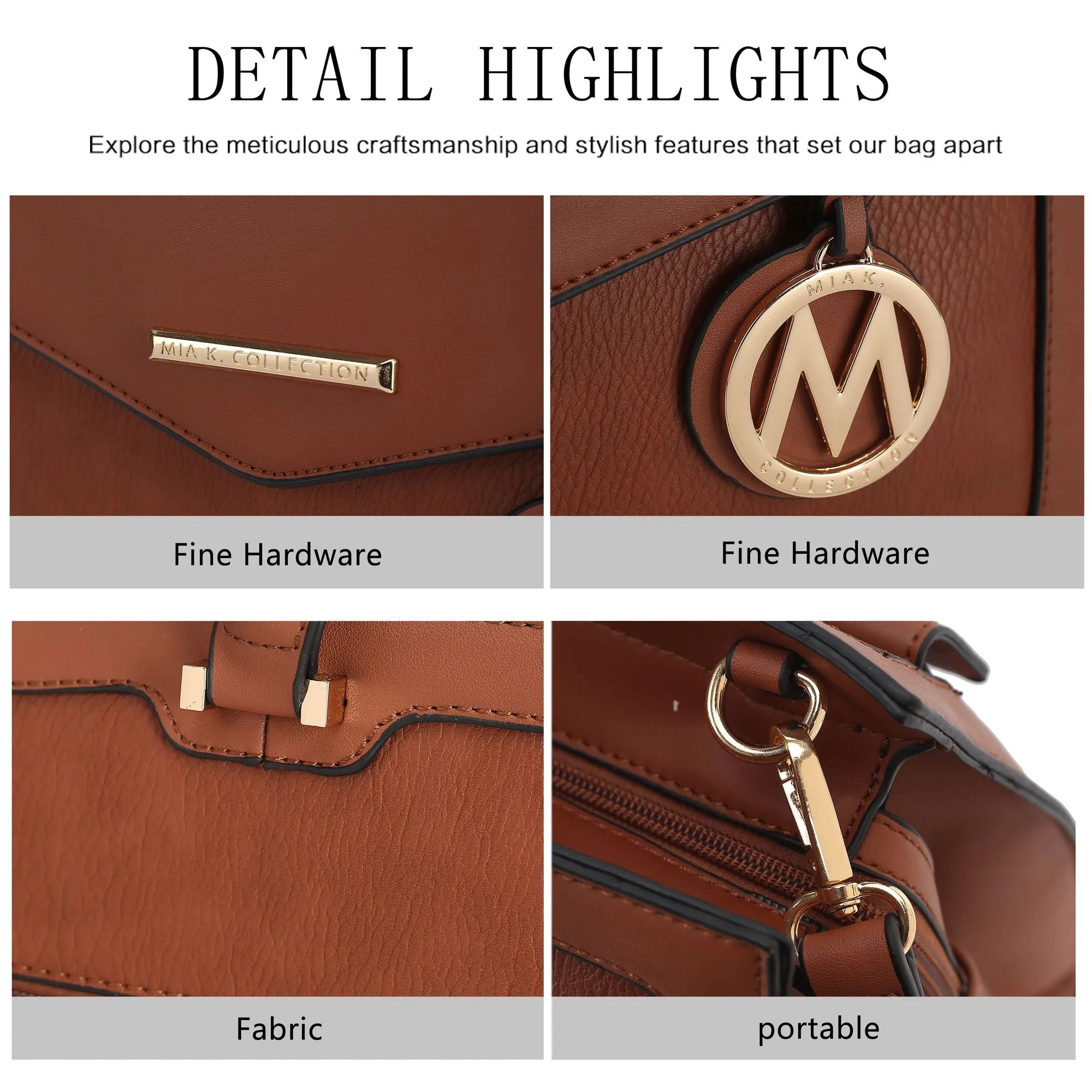 MKF Collection Alyssa Satchel Handbag Vegan Leather Women by Mia k